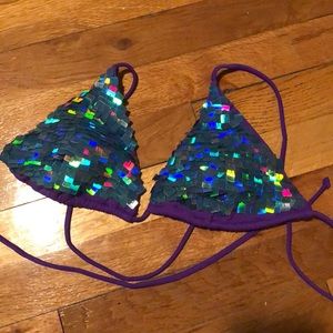 Victoria Secret sequin bikini top!